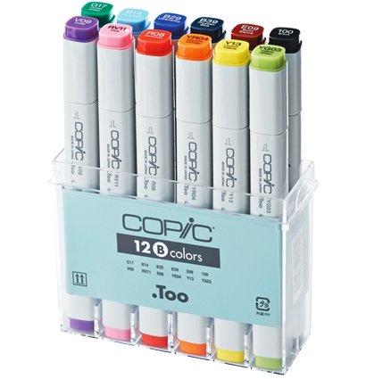 Copic Classic 12 Basic набор маркеров в кейсе, базовые цвета