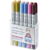 Copic Ciao 12 Nostalgie набор маркеров с кистью в кейсе, винтажные цвета - Copic Ciao 12 Nostalgie набор маркеров с кистью в кейсе, винтажные цвета